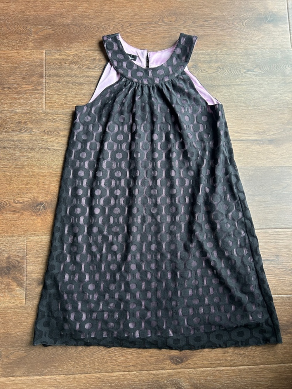 AGB Dress Black Dress with Geometric Print | Halter Style Dress | Mini Dress